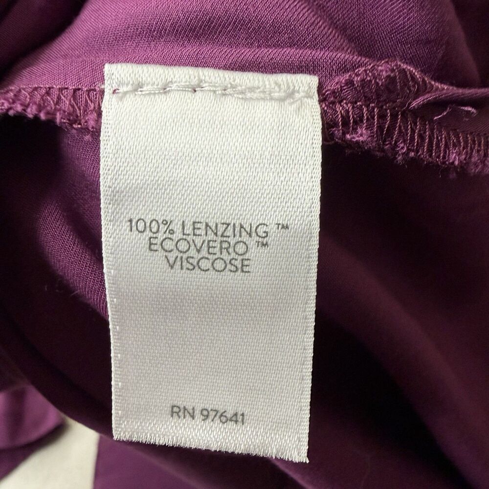 J. Jill Pure Jill Purple Side Tie Waist Dress Plus Size 2X Midi V-Neck Comfy - Picture 6 of 10